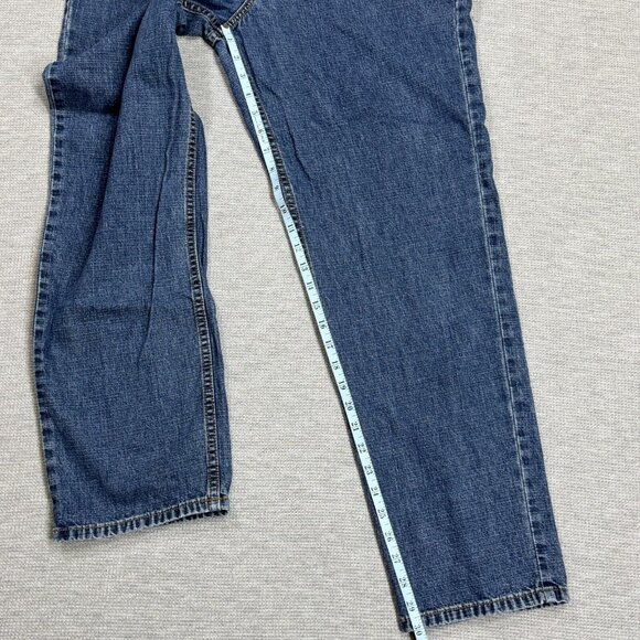 St Johns Bay Womens Blue Denim Jeans High Rise Relaxed Fit Cotton Size 12 30x30 - Picture 10 of 12